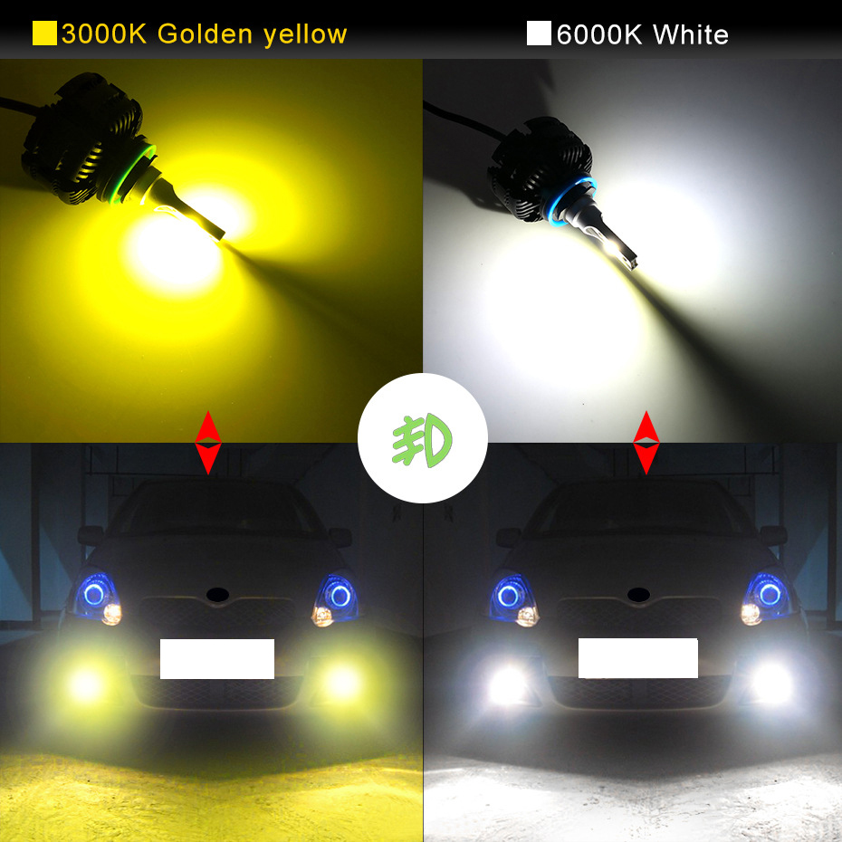 DC 9-36V 72W/pair 300/6000k Waterproof LED Car Headlight Bulb H11/H8/H9, 9005/HB3, 9006/HB4 3600lm/bulb Auto Bulb Headlamp, 2pcs/pack DC 9-36V 72W/pair 300/6000k Waterproof LED Car Headlight Bulb H11/H8/H9, 9005/HB3, 9006/HB4 3600lm/bulb Auto Bulb Headlamp, 2pcs/pack